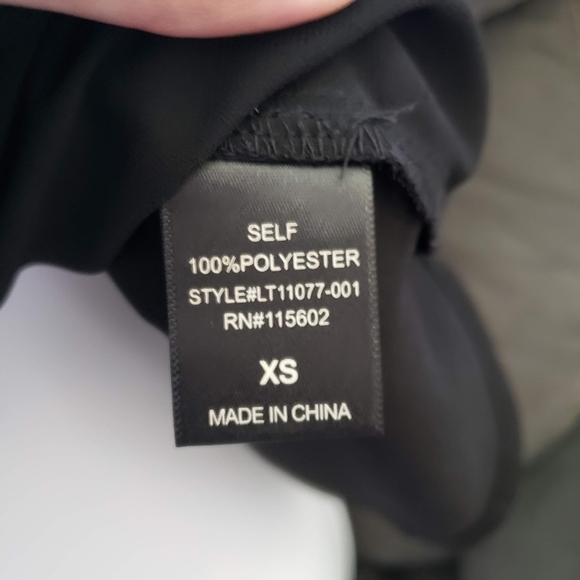 Lush XS Black Chiffon Tank Top Sleeveless Blouse Western Embroidery Keyhole - Picture 5 of 8